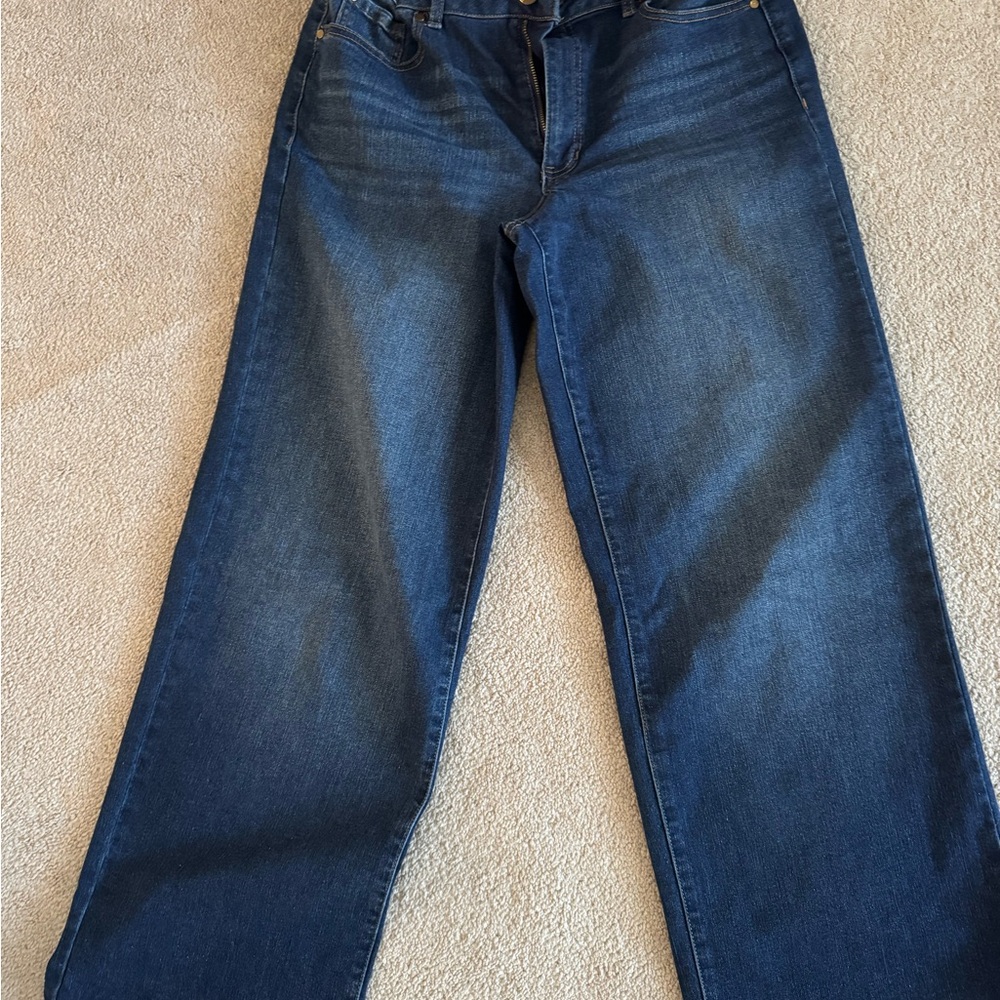 Men's Dark Blue Straight-Leg Jeans